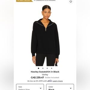 Varley Hawley sweatshirt in black